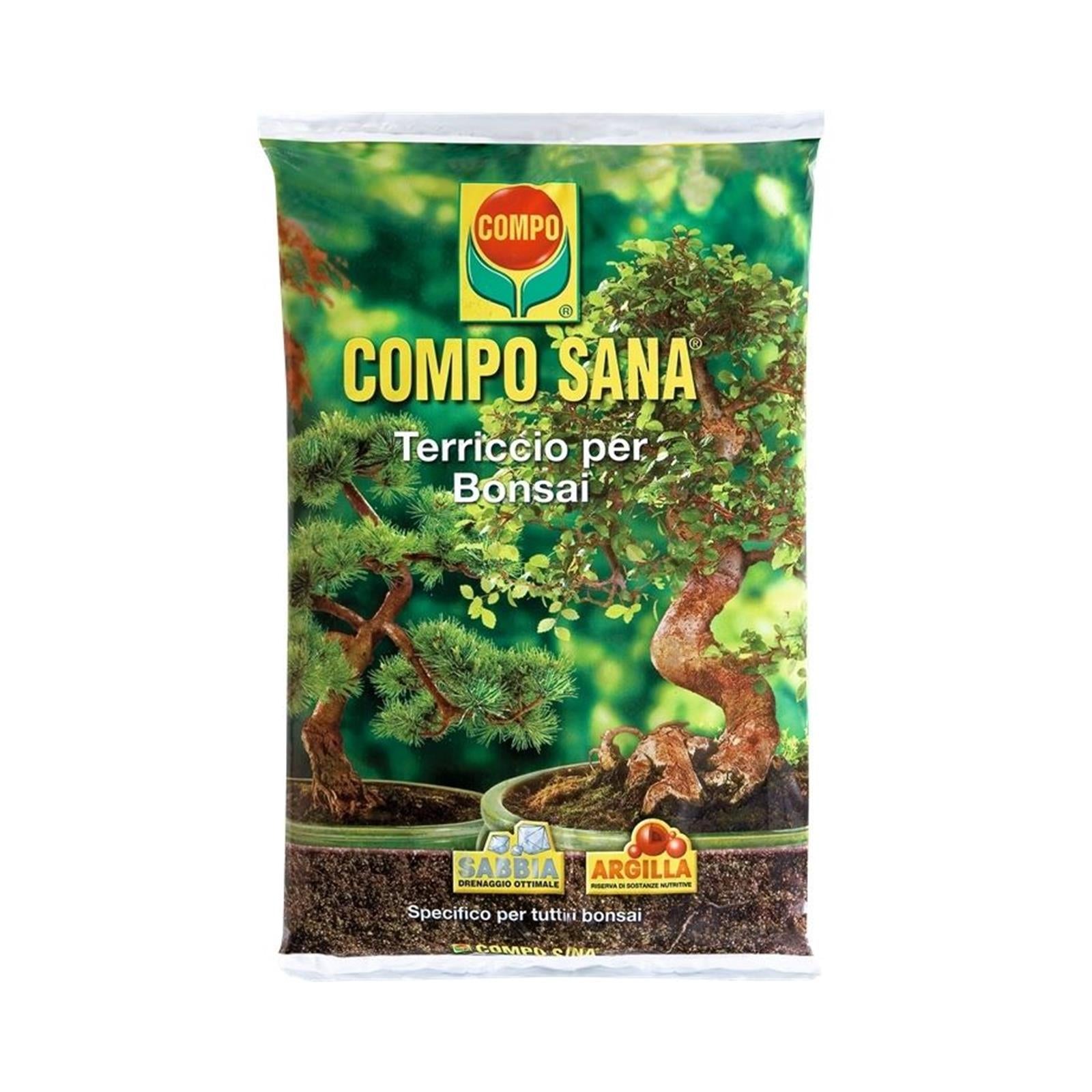 Terriccio per bonsai 5 lt con sabbia argilla concimato sterilizzato concime soffice