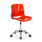 SEDIA SEDIE UFFICIO SCRIVANIA GIREVOLE RUOTE STUDIO CAMERA WHEELS CAMERETTA (Taglia unica - ROSSO)