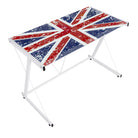 SCRIVANIA ENGLISH BANDIERA INGHILTERRA PER COMPUTER PORTA PC IN VETRO DA CAMERETTA BAMBINO 90 CM