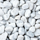 25 kg ciottoli bianchi da giardino bianco carrara sassolini decorativi in sacchi (16/26 mm)