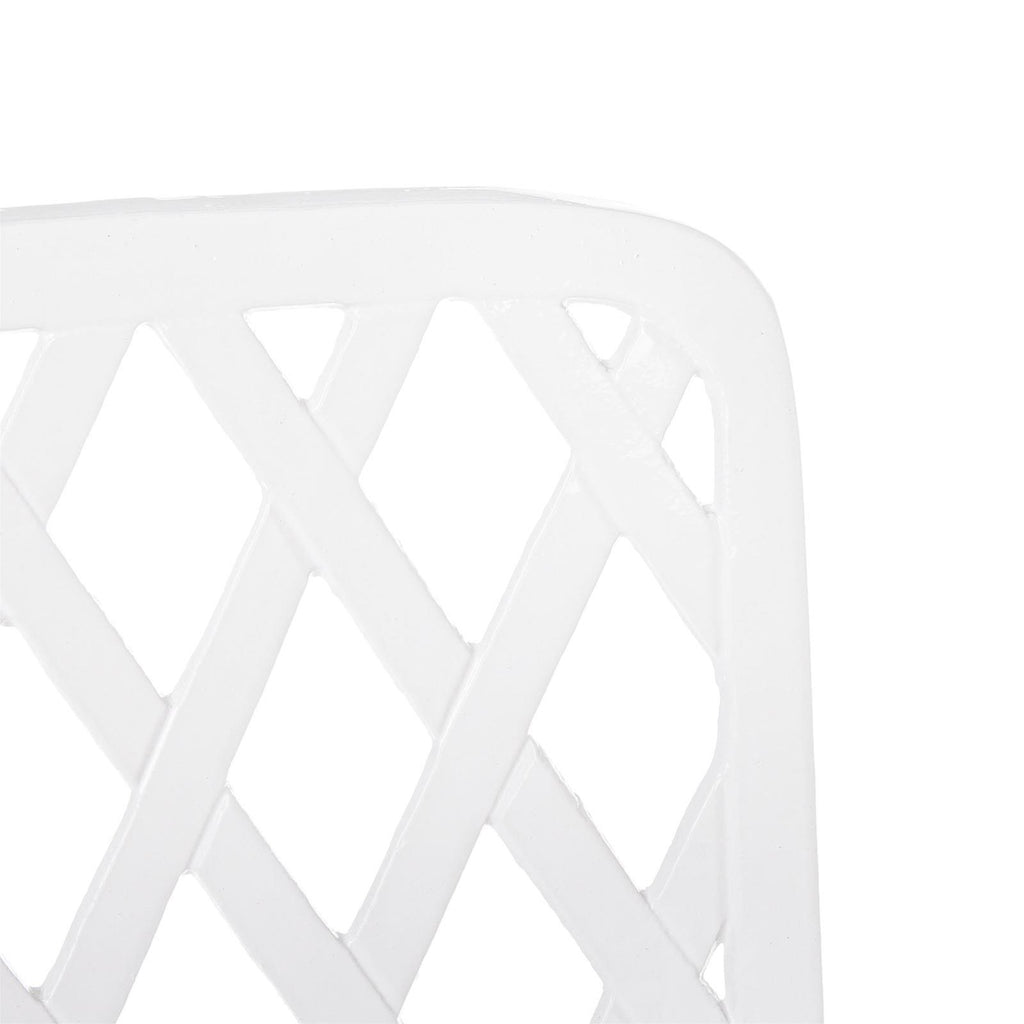 Sedia faenza in alluminio bianco da esterno per giardino e veranda
