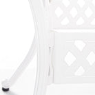 Tavolo ivrea 120 cm tondo in alluminio bianco da esterno per giardino e veranda