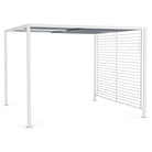 Gazebo giardino 2,8 mt esterno noah tettoia pergolato scorrevole moderno bianco
