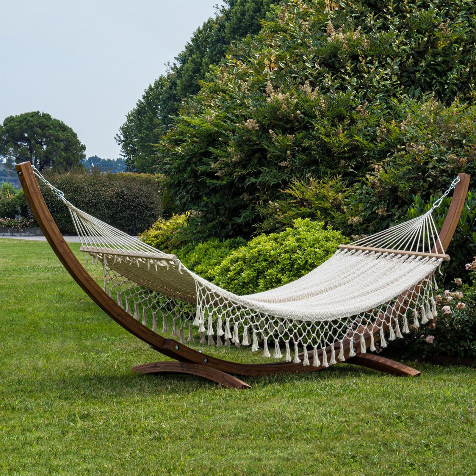 Supporto in legno per amaca matrimoniale da giardino in larice 316 cm