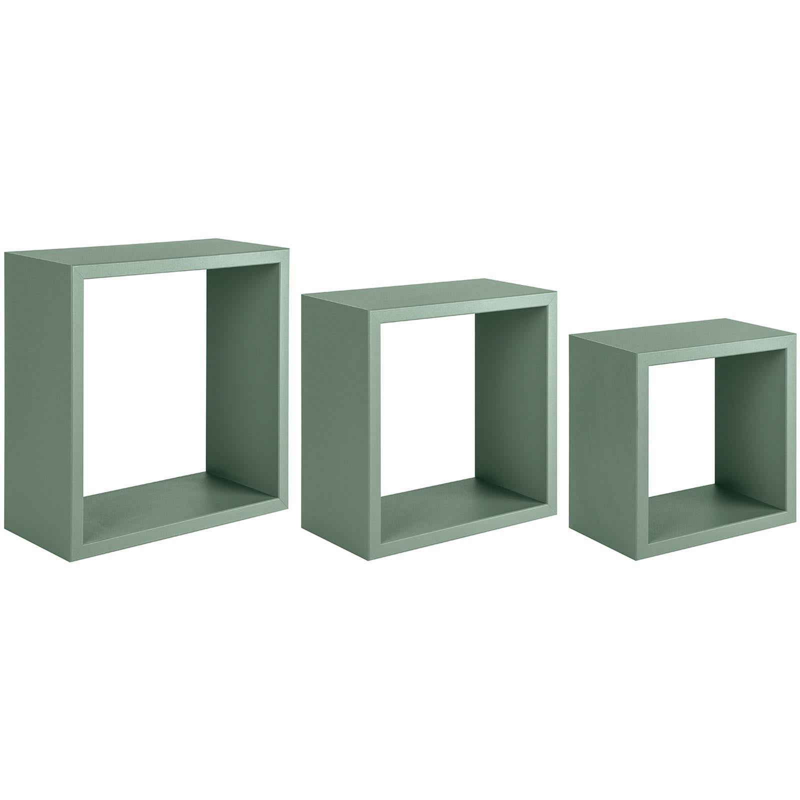 Set 3 cubi, mensole in legno Incubo da parete design moderno con fis –