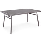 TAVOLO WIN TORTORA 150 X 95 PIANO IN VETRO TEMPERATO DA da esterno e giardino VERANDA