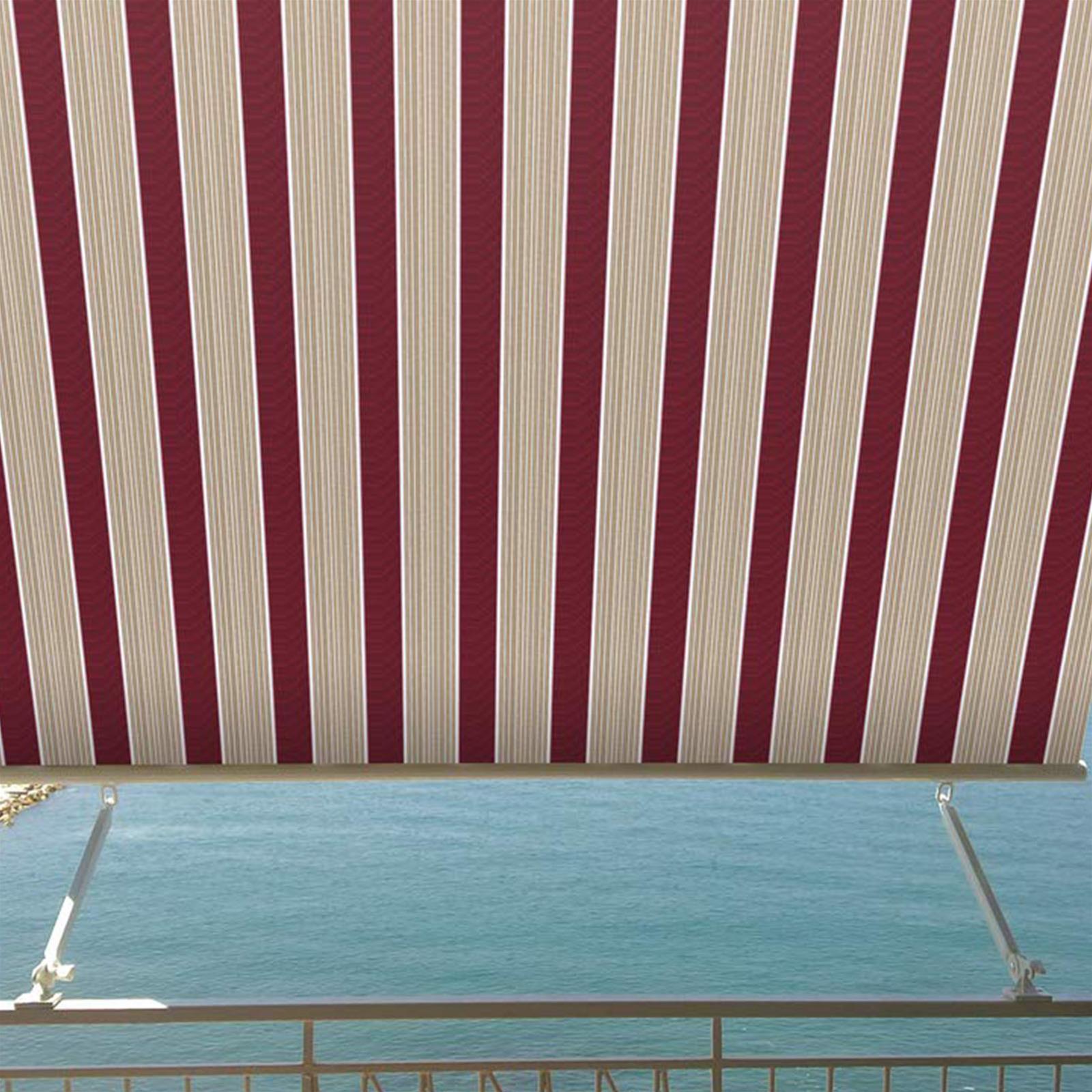 TENDA DA SOLE MILOS AVVOLGIBILE A CADUTA CON BRACCIA 3 X 2,45 H BEIGE E BORDEAUX