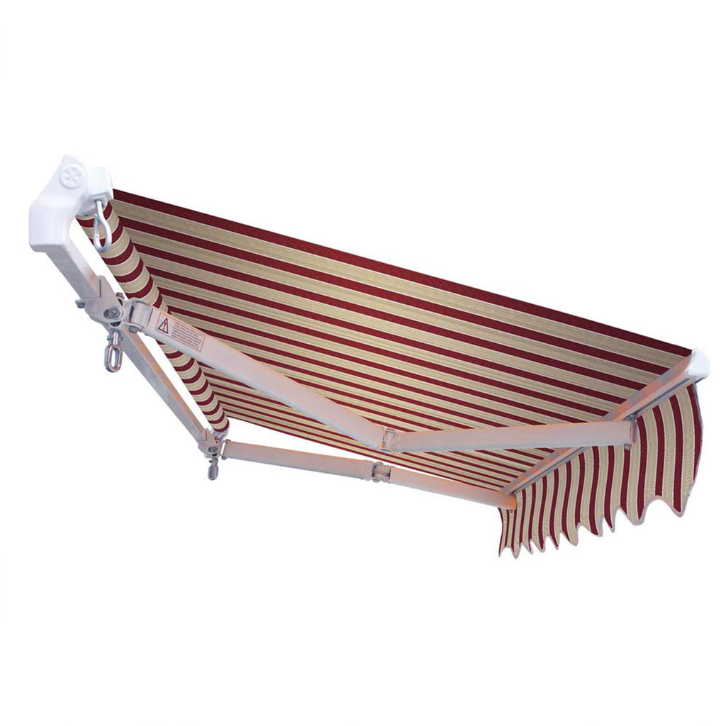 TENDA DA SOLE AVVOLGIBILE A CADUTA CON BRACCIA 3 X 2 H BEIGE E BORDEAUX
