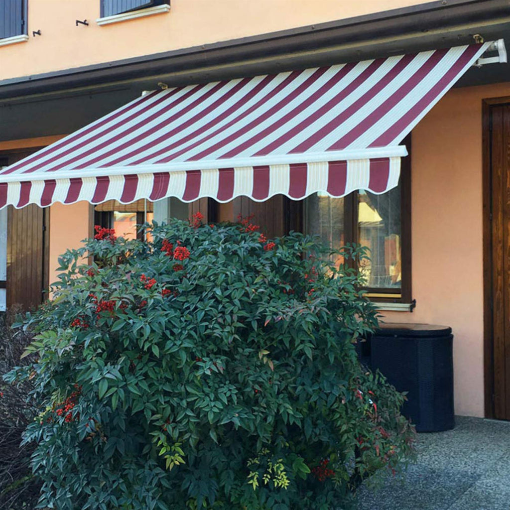TENDA DA SOLE AVVOLGIBILE A CADUTA CON BRACCIA 3 X 2 H BEIGE E BORDEAUX