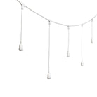 CAVO PORTALAMPADA BIANCO CATENA PROLUNGABILE 5 MT X H 70 CM DA ESTERNO
