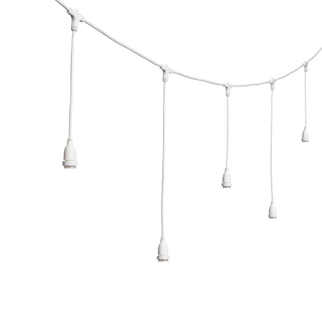 CAVO PORTALAMPADA BIANCO CATENA PROLUNGABILE 5 MT X H 70 CM DA ESTERNO