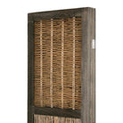 PARAVENTO SEPARÈ 3 PANNELLI NORMA IN LEGNO INTRECCIO RATTAN 132 X 170 CM DIVISORIO VINTAGE