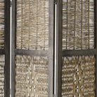PARAVENTO SEPARÈ 3 PANNELLI NORMA IN LEGNO INTRECCIO RATTAN 132 X 170 CM DIVISORIO VINTAGE