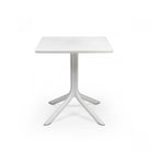 TAVOLO CLIP 70X70 CM PIEDE CENTRALE DA BAR E RISTORANTE TAVOLINO IN FIBER-GLASS (BIANCO)