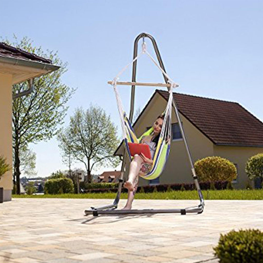 SUPPORTO UNIVERSALE PER AMACA SOSPESA A DONDOLO DA ESTERNO IN METALLO H 195/236 CM