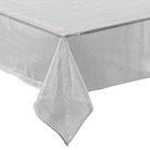 TOVAGLIA RORY ARGENTO 145 X 300 CM DECORAZIONE NATALIZIA TAVOLO 12 POSTI