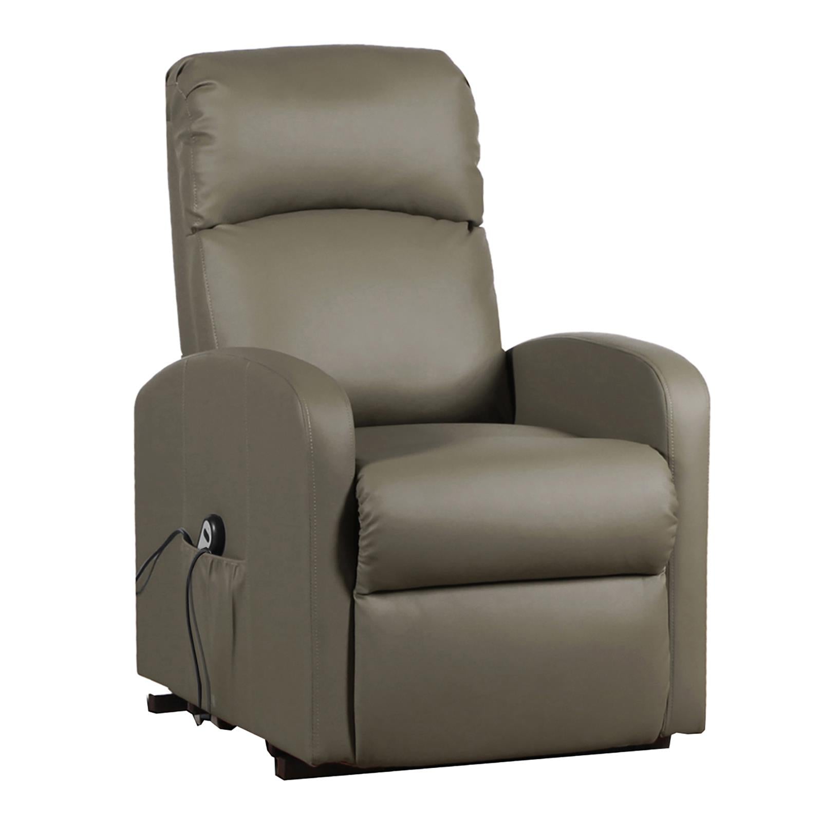 POLTRONA RELAX MASSAGGIO RECLINABILE PER ANZIANI SPIKE ALZAPERSONA CON RECLINER ELETTRICA FANGO