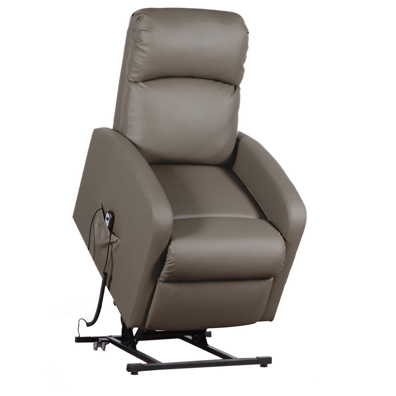 POLTRONA RELAX MASSAGGIO RECLINABILE PER ANZIANI SPIKE ALZAPERSONA CON RECLINER ELETTRICA FANGO