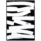 QUADRO MODERNO OLIO SU TELA DIPINTO A MANO BIANCO E NERO 72 X 102 CM MINIMALISTA BOLD