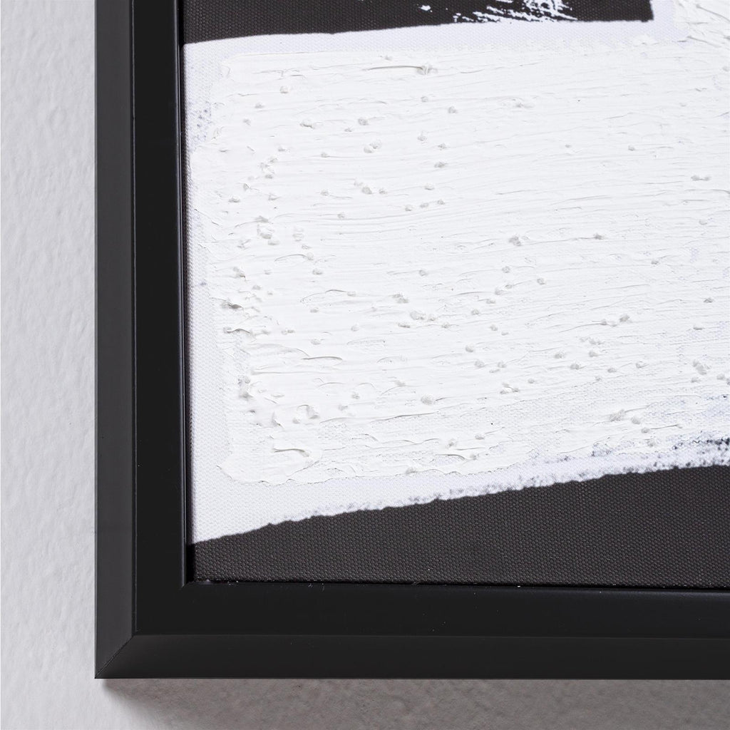 QUADRO MODERNO OLIO SU TELA DIPINTO A MANO BIANCO E NERO 72 X 102 CM MINIMALISTA BOLD