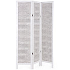 PARAVENTO SEPARÈ 3 PANNELLI PATTERN BIANCO SHABBY IN LEGNO 120 X 170 CM DIVISORIO