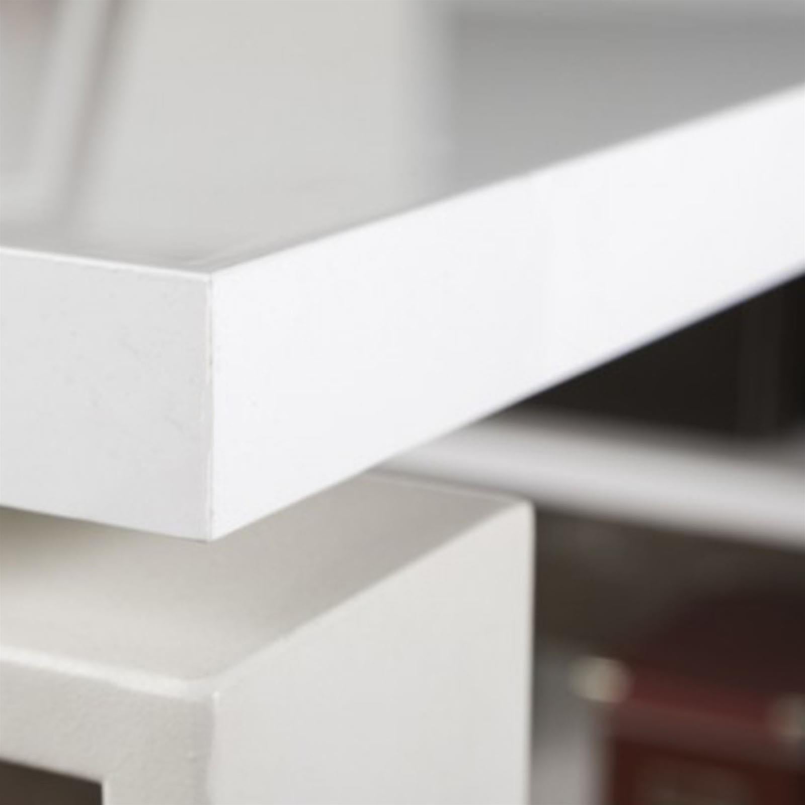 SCRIVANIA ANGOLARE CON CASSETTIERA BIANCO LACCATO DA UFFICIO 170 CM