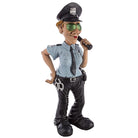 STATUETTA CARICATURA MESTIERE POLICE POLIZIA IDEA REGALO PER POLIZZIOTTI H 26 CM