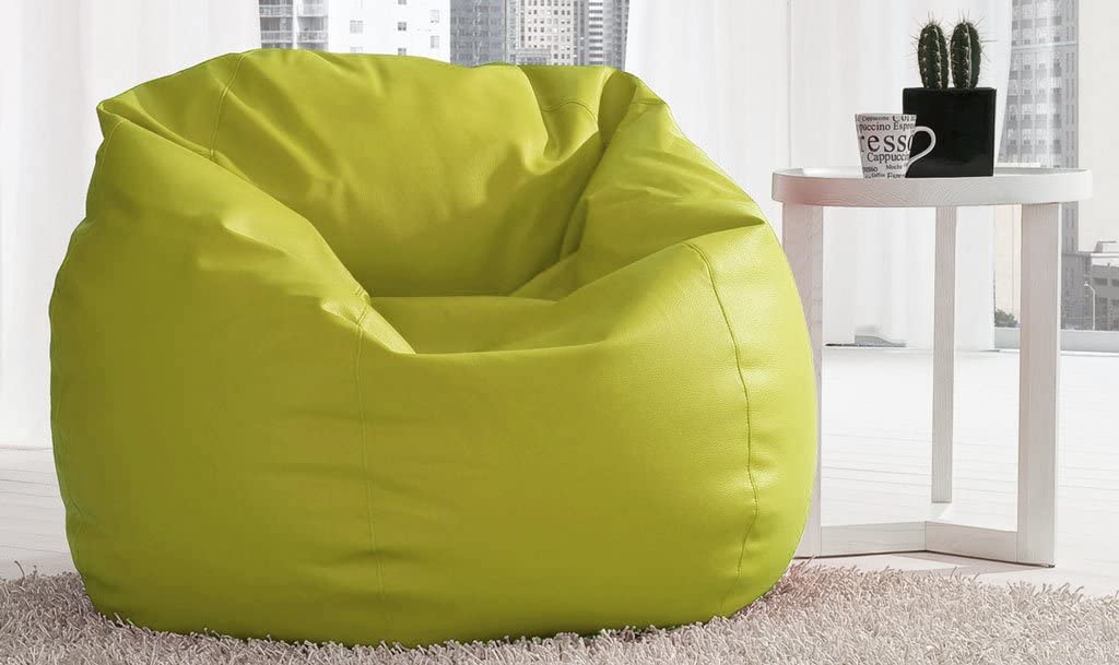 Pouf poltrona a sacco 65 cm arancio imbottita per interni e per esterni