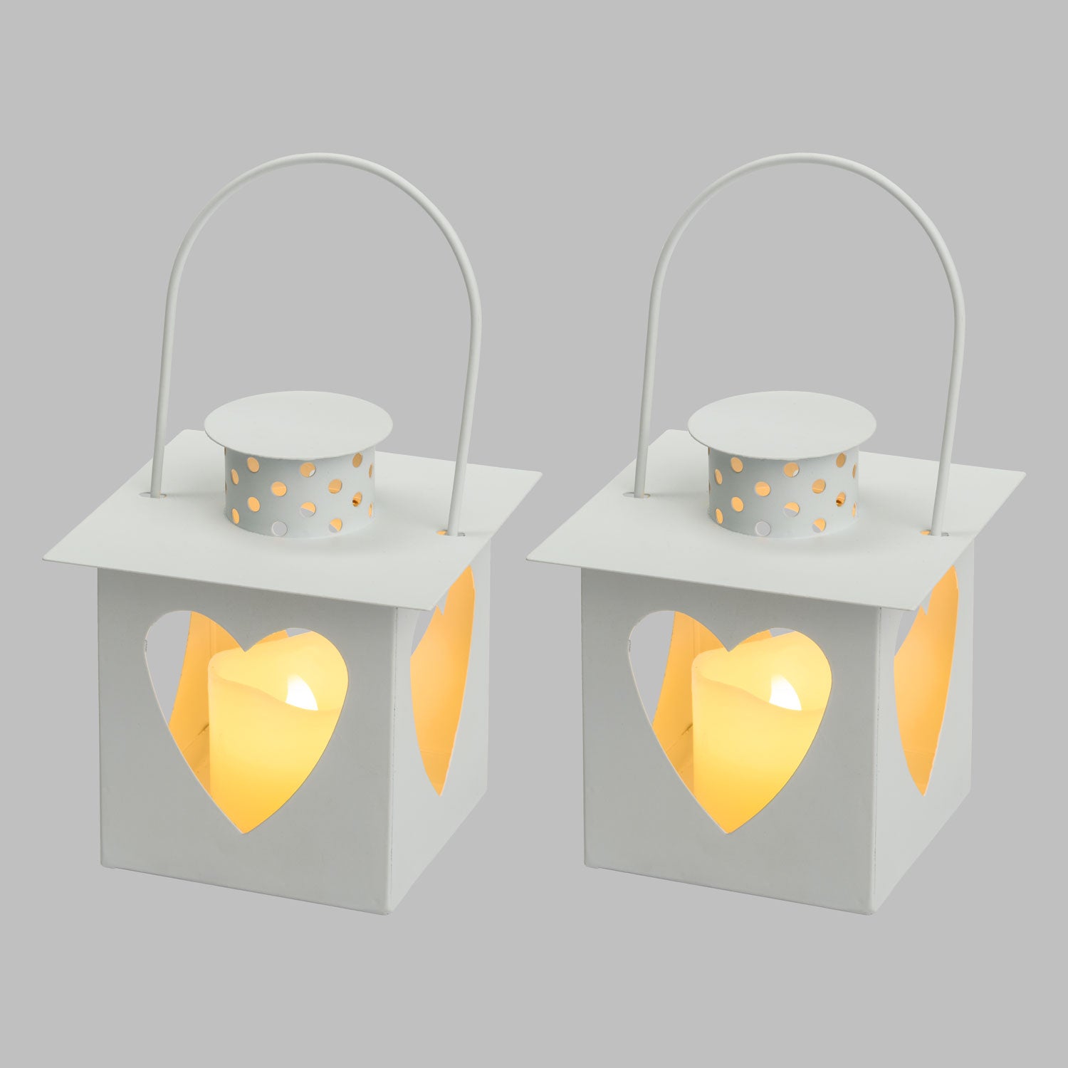 Gruppo Maruccia - Lanterne Portacandele con Intaglio a Cuore - Lanterne in Legno Naturale Compostabile - Set da 2 - Idea Regalo Gruppo Maruccia - Lanterne Portacandele con Intaglio a Cuore - Lanterne in Legno Naturale Compostabile - Set da 2 - Idea Regalo