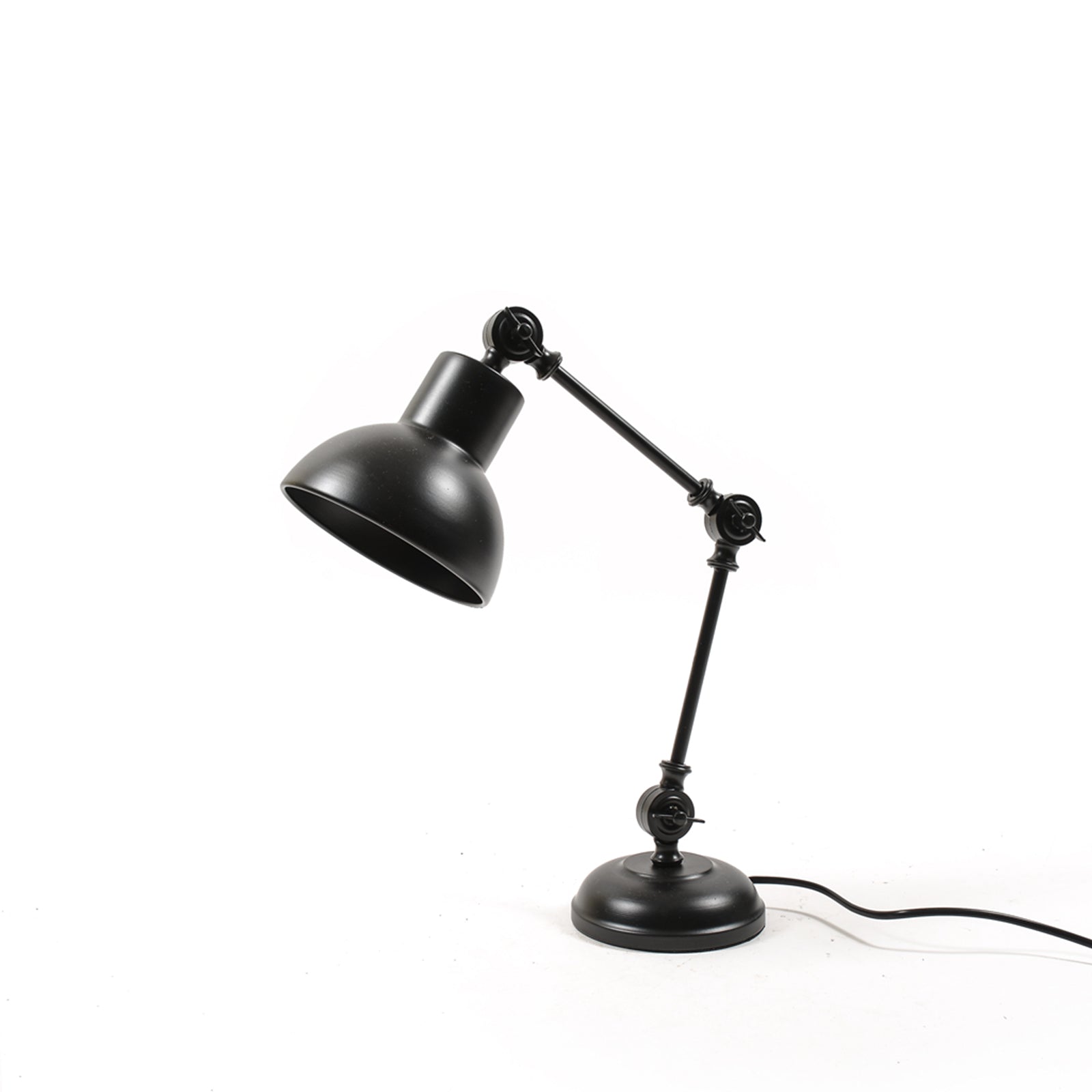 Lampada da scrivania Vintage in metallo nero opaco h 44 cm per uffic –