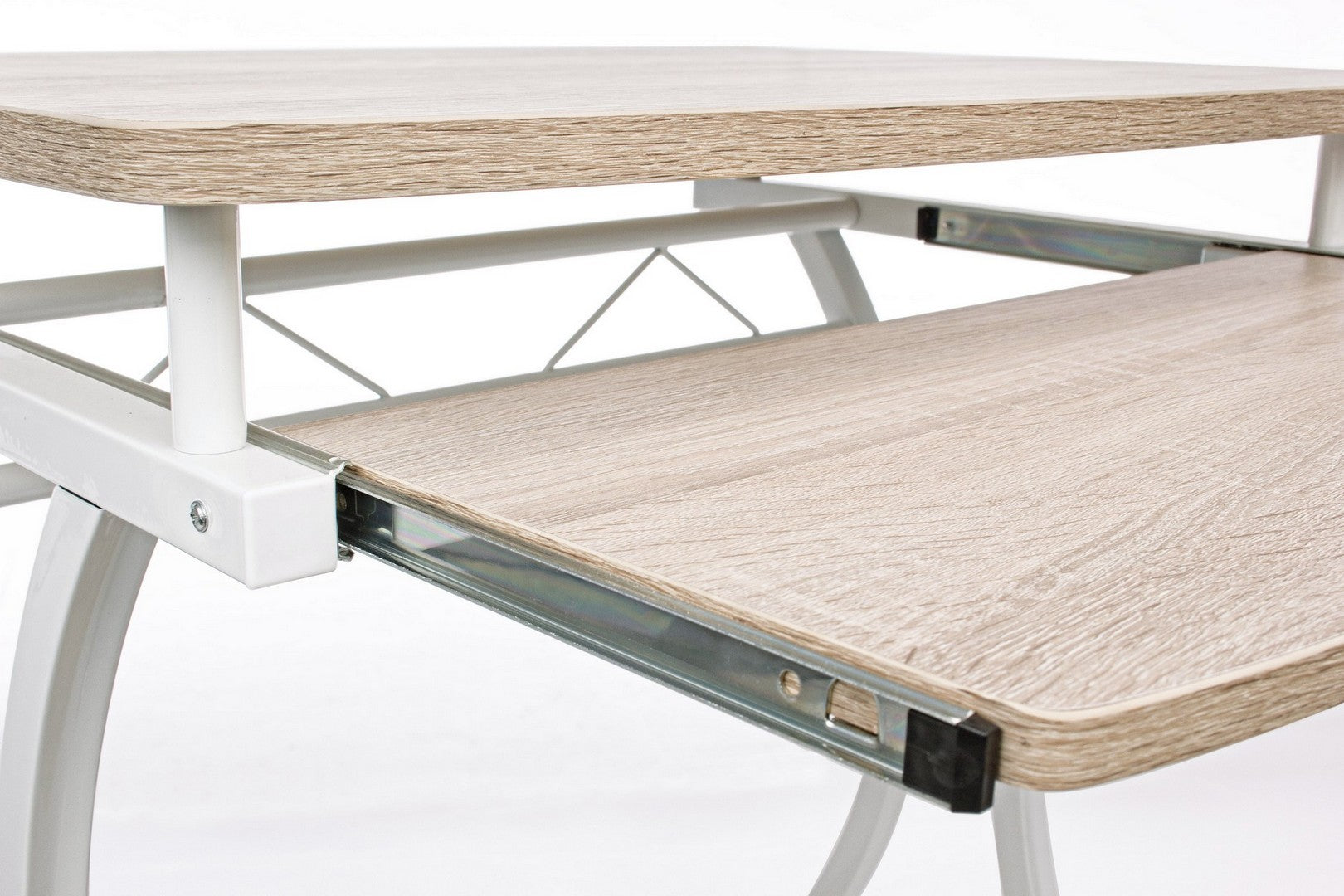 Scrivania Violet Per PC Con Piani In MDF, Struttura In Acciaio Verni Porta Tastiera 70 X 55 Cm Scrivania Violet Per PC Con Piani In MDF, Struttura In Acciaio Verni Porta Tastiera 70 X 55 Cm