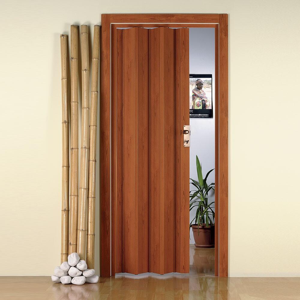 Porta a Soffietto da Interno in PVC Bianco Frassino 83x214 cm mod. Maya