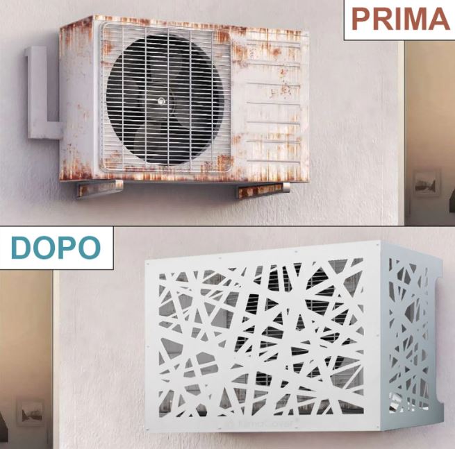 Copri condizionatore copertura per pompa esterna in alluminio 86 cm –